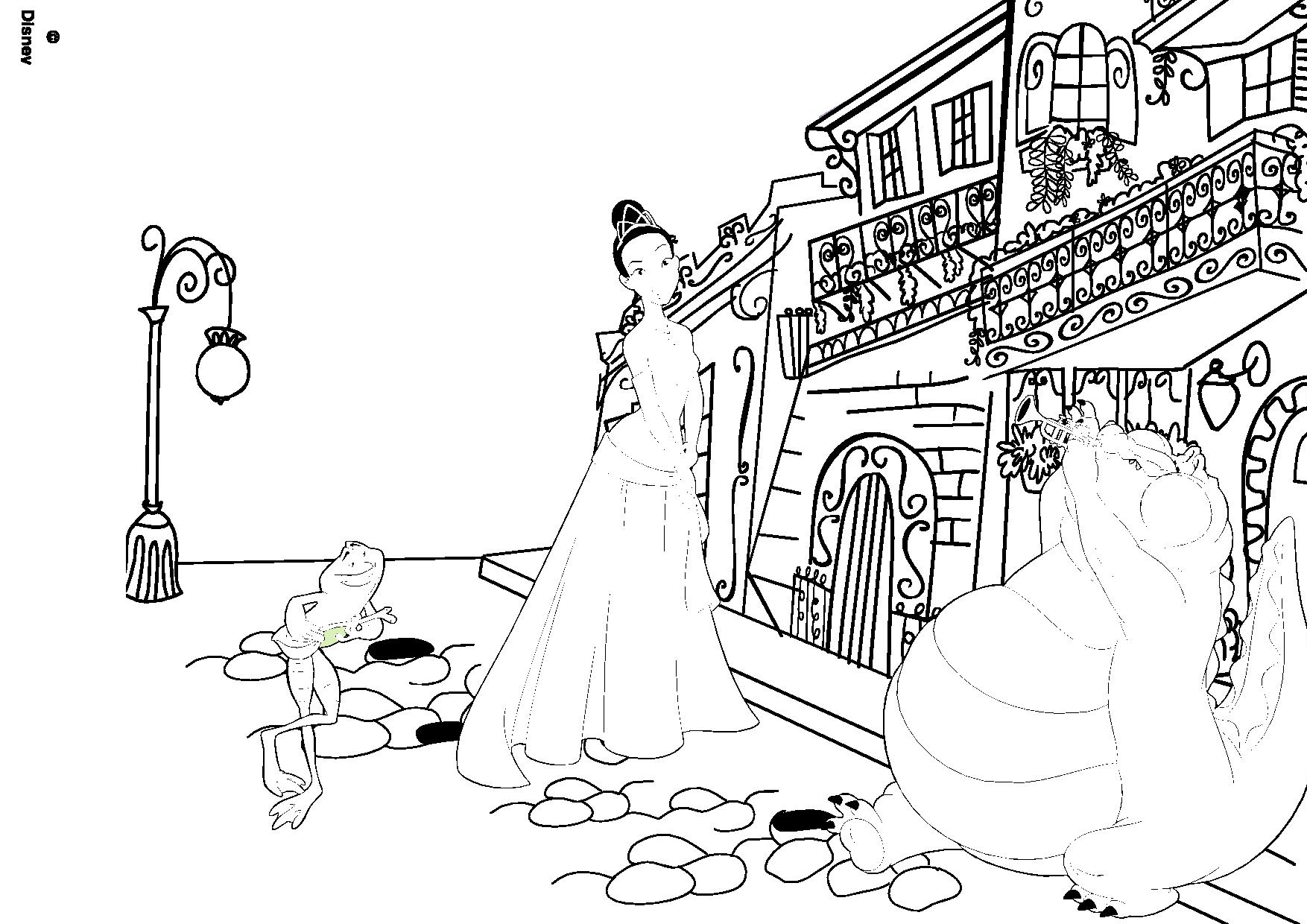 Coloriage La Princesse Et La Grenouille Coloriage La Princesse Et La Grenouille
